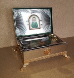 Ковчег прямоугольный. Никель, золочение. Фото №1