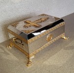 Ковчег прямоугольный. Никель, золочение. Фото №2